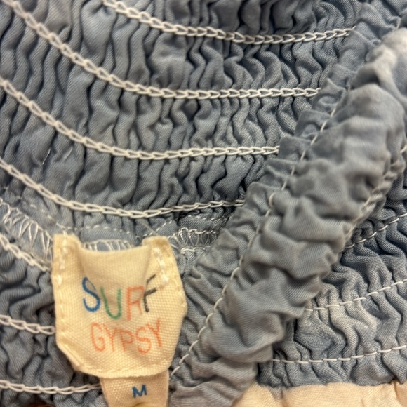 Surf Gypsy gaucho smocked tie dye pants medium NWOT - Picture 5 of 7